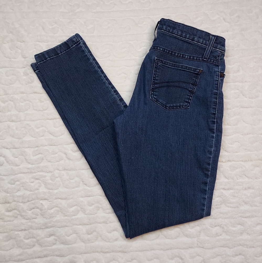 Second Yoga Jeans Mid Rise Stretch Skinny Blue Jeans Size 27